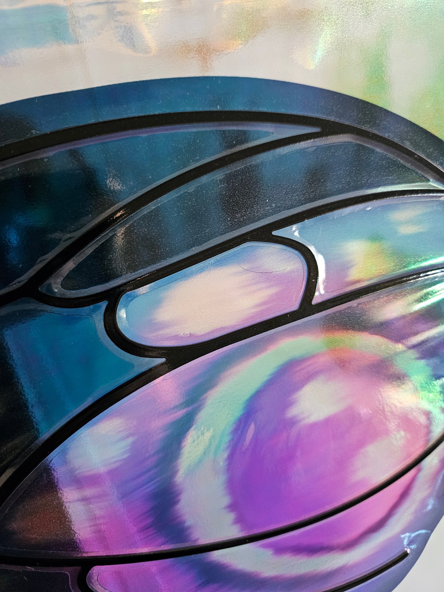 Close-up of panel with cat hair showing more obviously