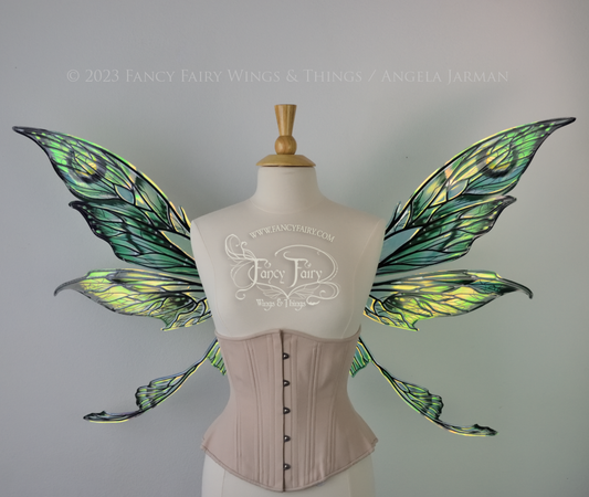 Made-To-Order Colette 'Pix' Convertible Iridescent Fairy Wings with black veins