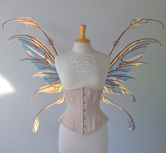 Made to Order Fauna Iridescent Convertible Fairy Wings in Your Choice of Film with Copper veins