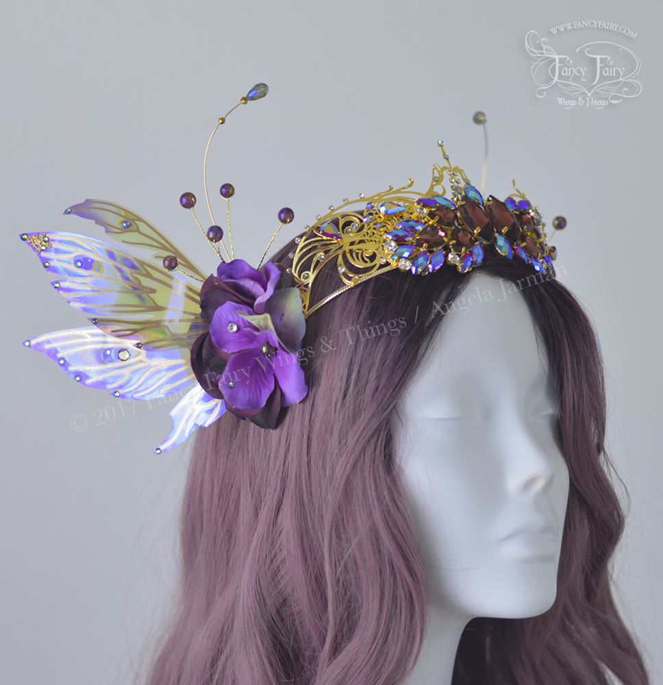 Amethyst Fairy Crown / Headdress with Aynia wings