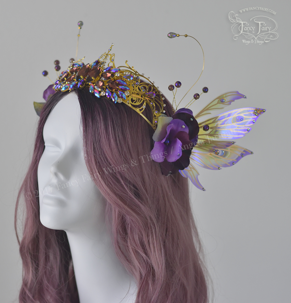 Amethyst Fairy Crown / Headdress with Aynia wings