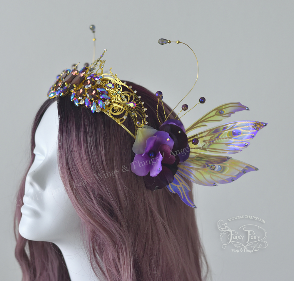 Amethyst Fairy Crown / Headdress with Aynia wings