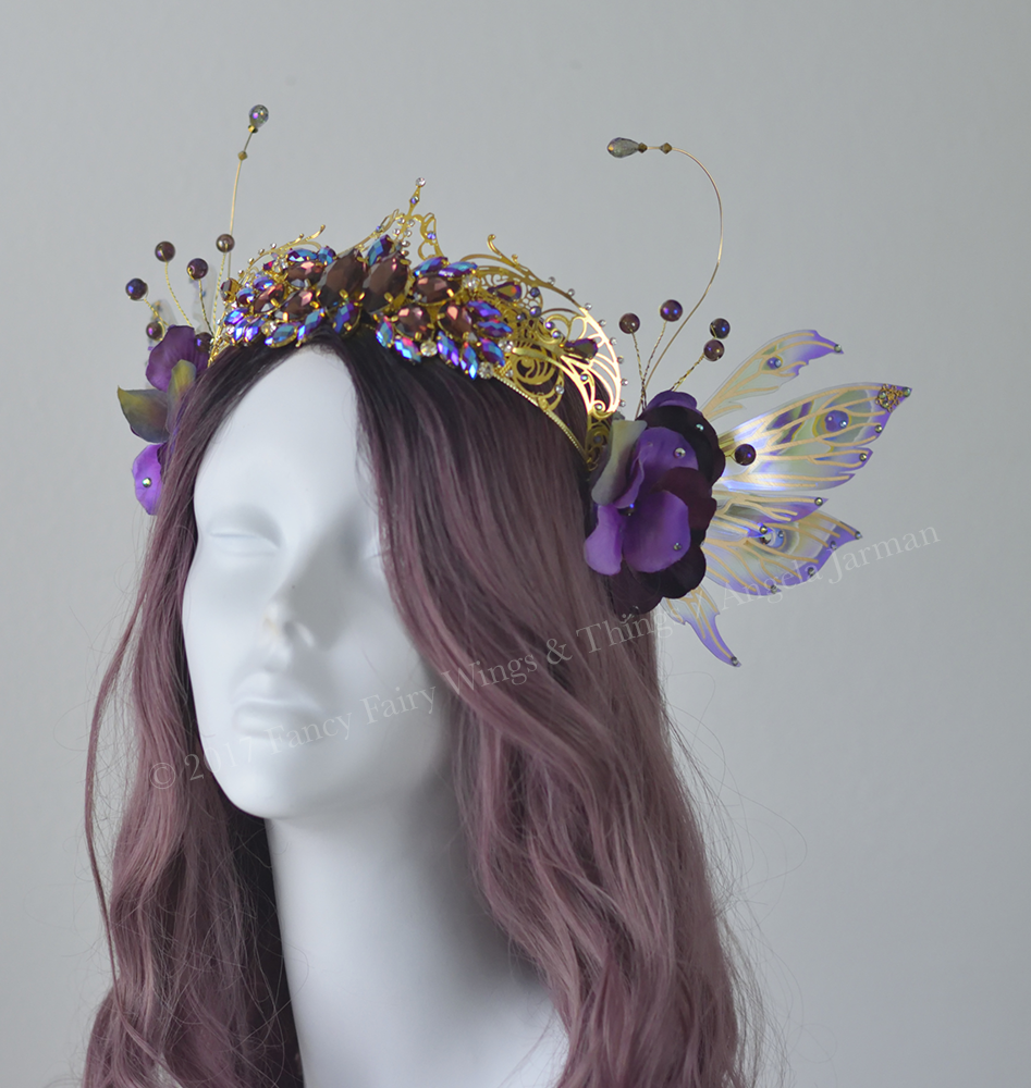 Gold Wings & Filigree Headdress : Made to order