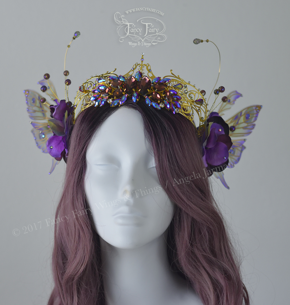 Amethyst Fairy Crown / Headdress with Aynia wings
