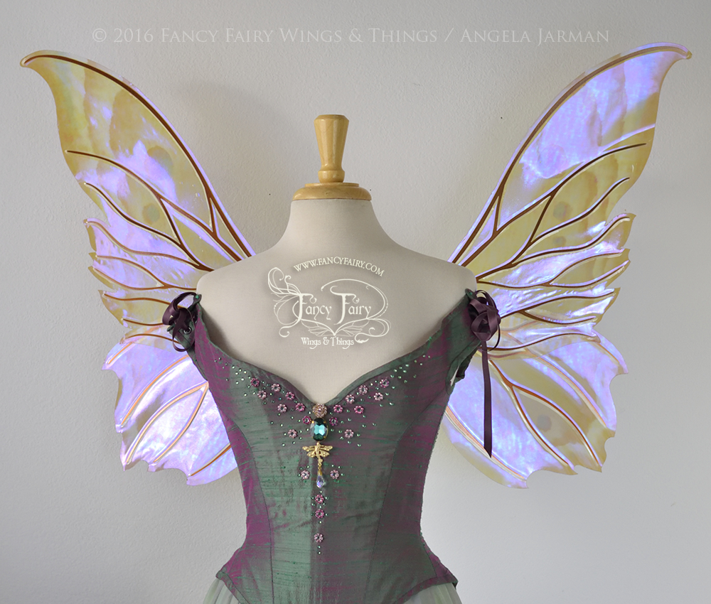Clarion Iridescent Fairy Wings in Moth Pattern
