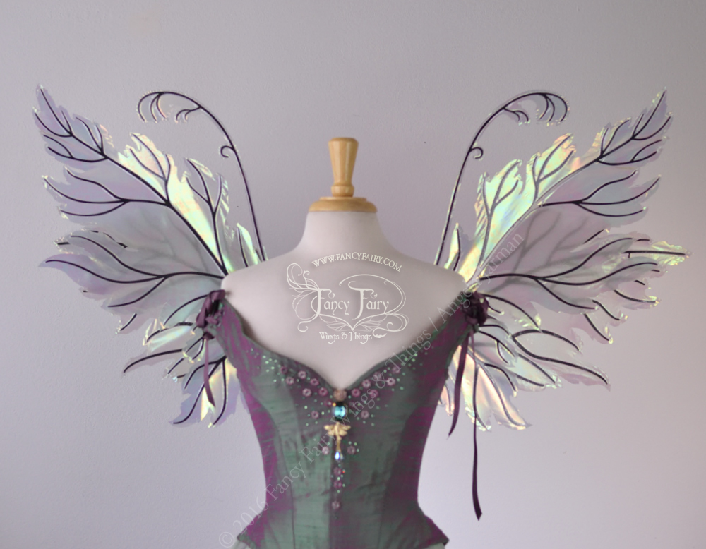 Acorn & Rowan Iridescent Fairy Wings combo in Patina Green with Black Veins