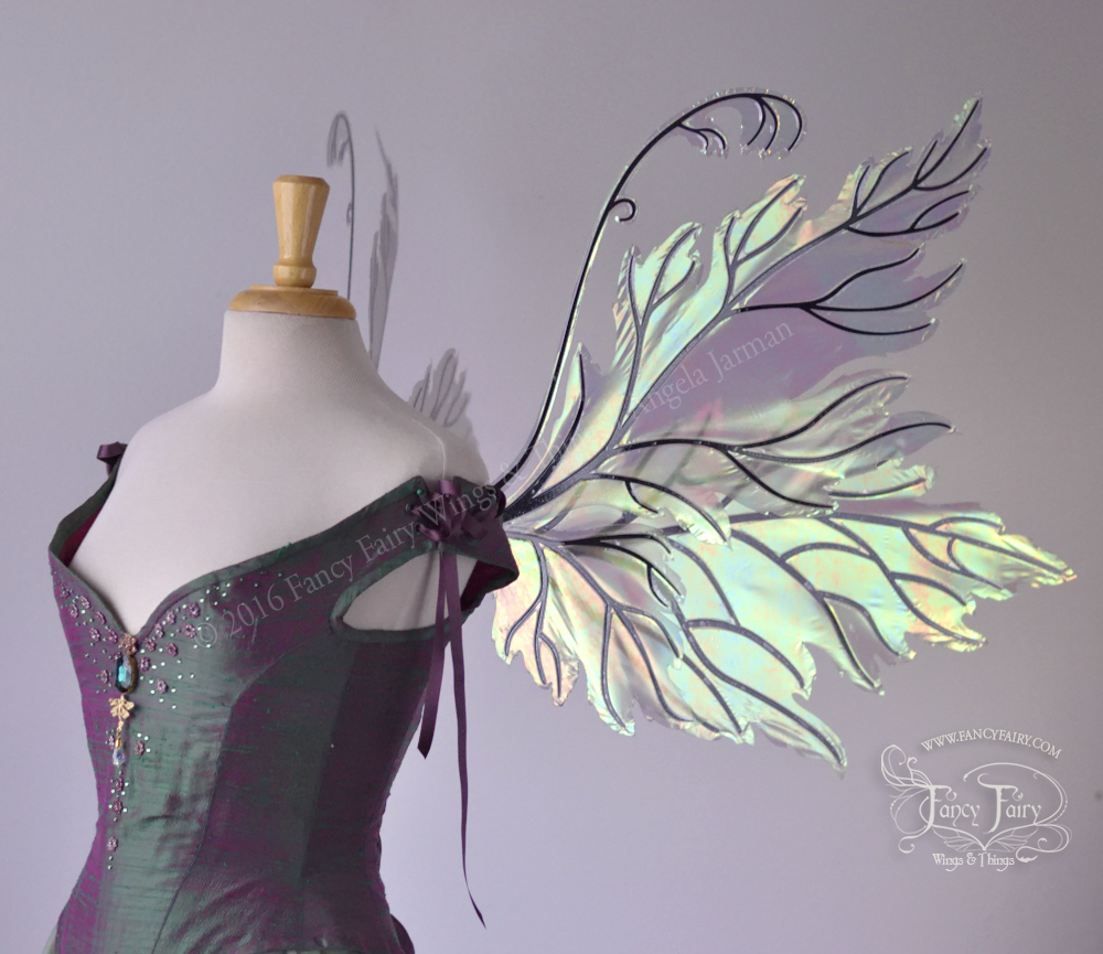 Acorn & Rowan Iridescent Fairy Wings combo in Patina Green with Black Veins