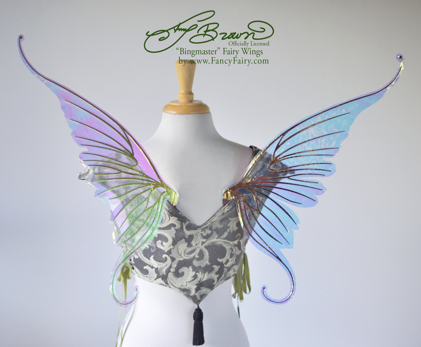 Amy Brown Ringmaster Iridescent Fairy Wings in clear with copper veins