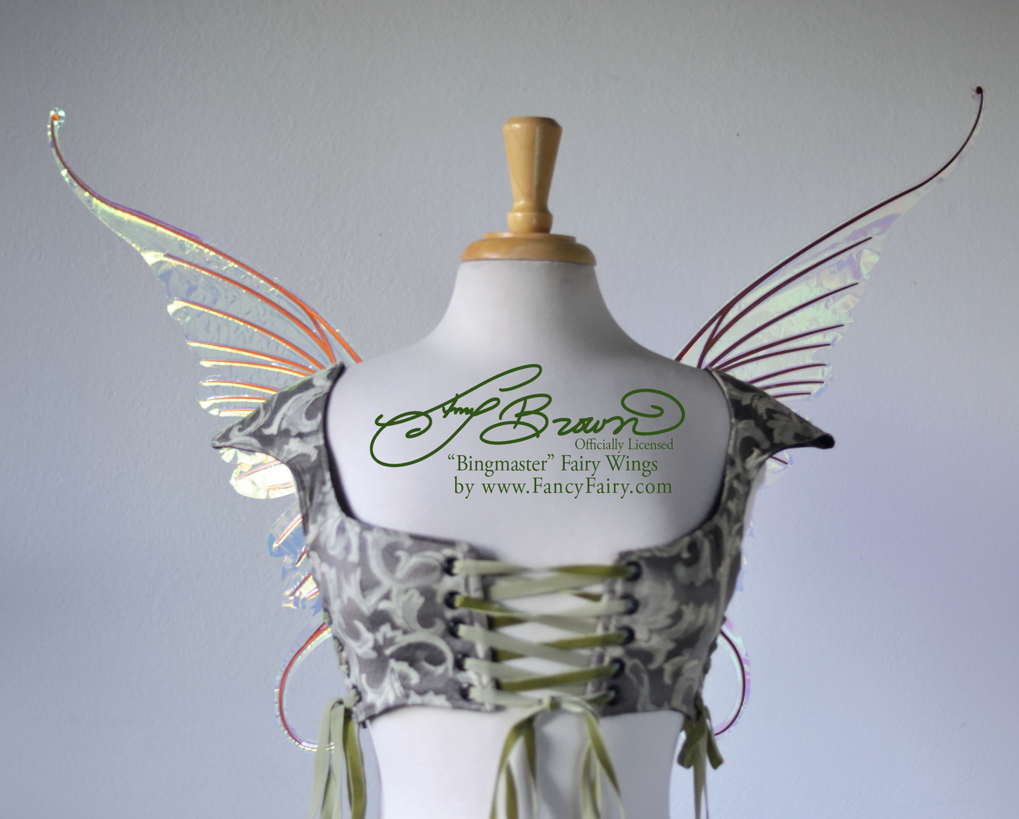 Amy Brown Ringmaster Iridescent Fairy Wings in clear with copper veins