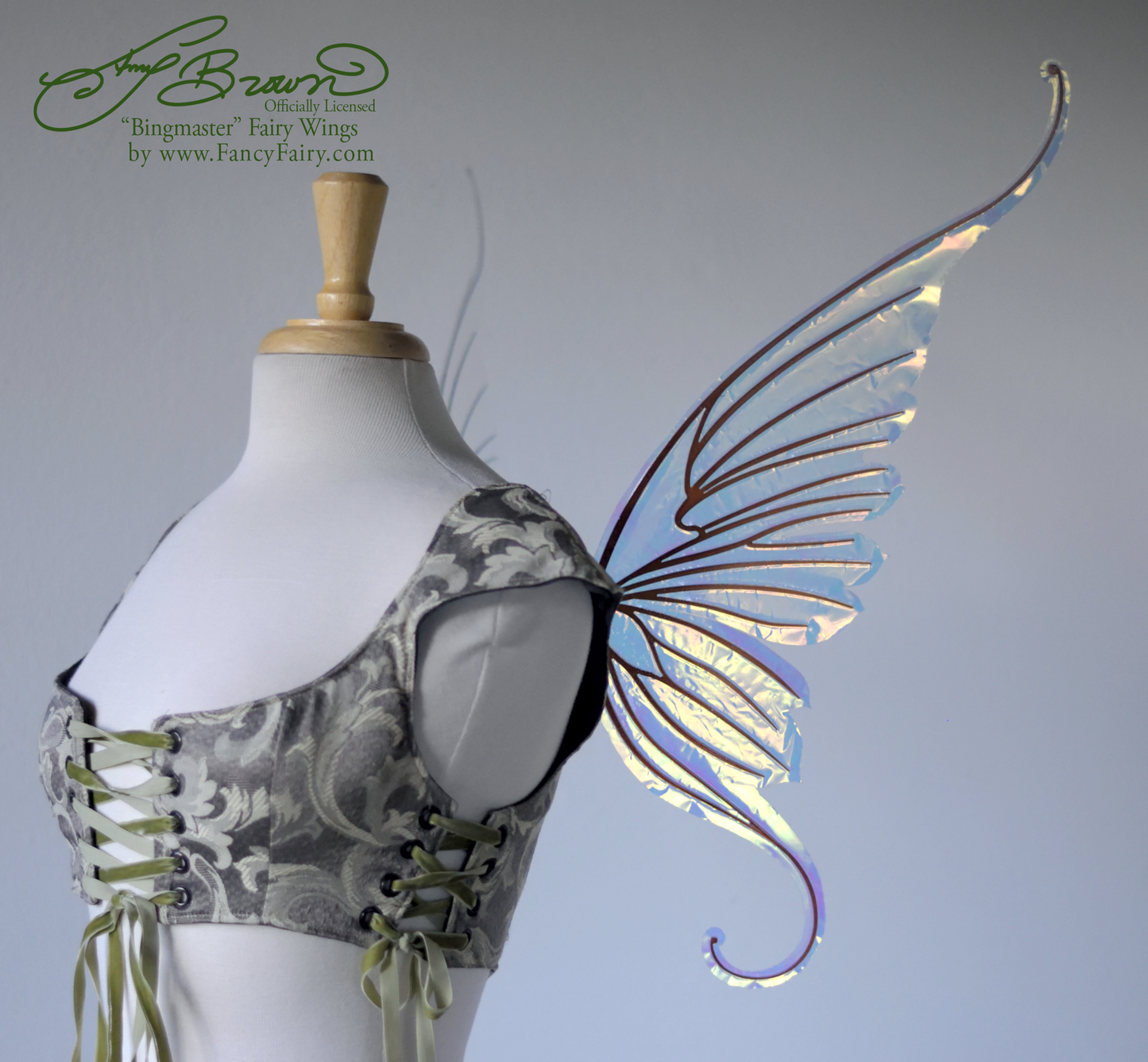 Amy Brown Ringmaster Iridescent Fairy Wings in clear with copper veins
