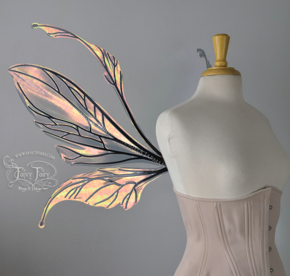 Made to Order Datura Iridescent Convertible Fairy Wings with black veins