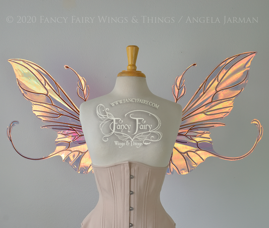 Elvina Iridescent Convertible Fairy Wings in Spiked Punch with Copper veins