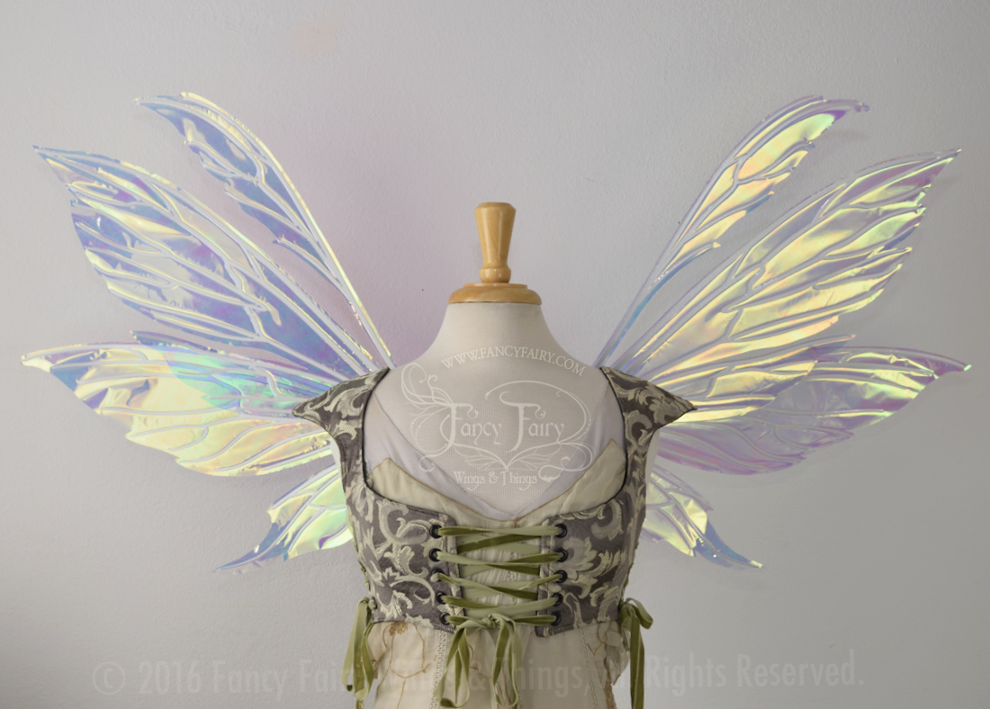 Aynia Iridescent Fairy Wings in Diamond Fire Iridescent with Pearl veins