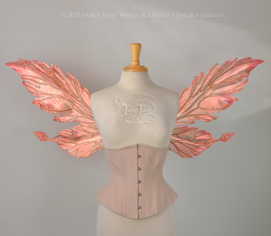 Ivy Iridescent Convertible Fairy Wings in Autumn Rose Gold with Copper veins