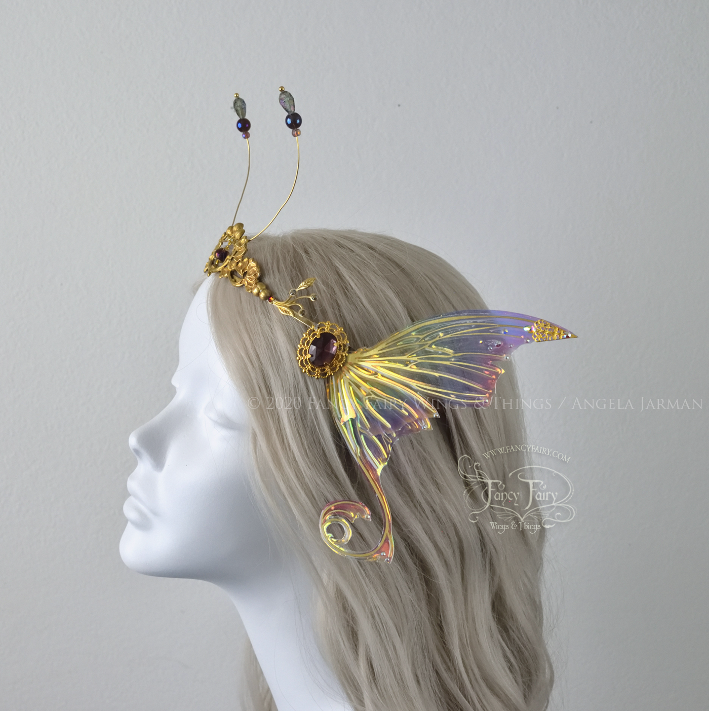 'Aphrodite' Rainbow Fairy Tiara in Brass
