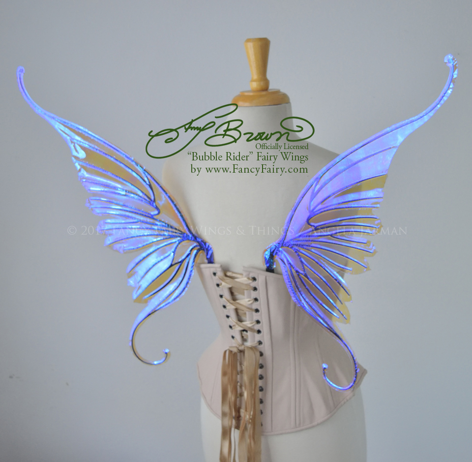 Amy Brown Ringmaster Iridescent Fairy Wings in Lilac with Black Veins