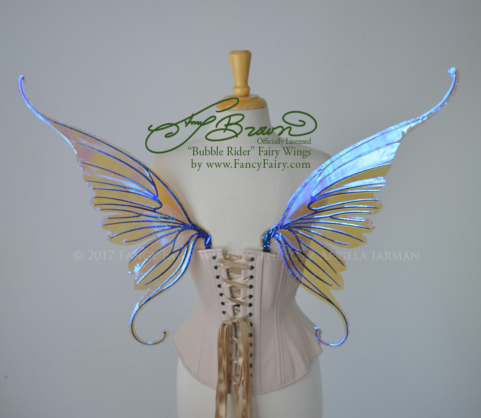 Amy Brown Ringmaster Iridescent Fairy Wings in Lilac with Black Veins
