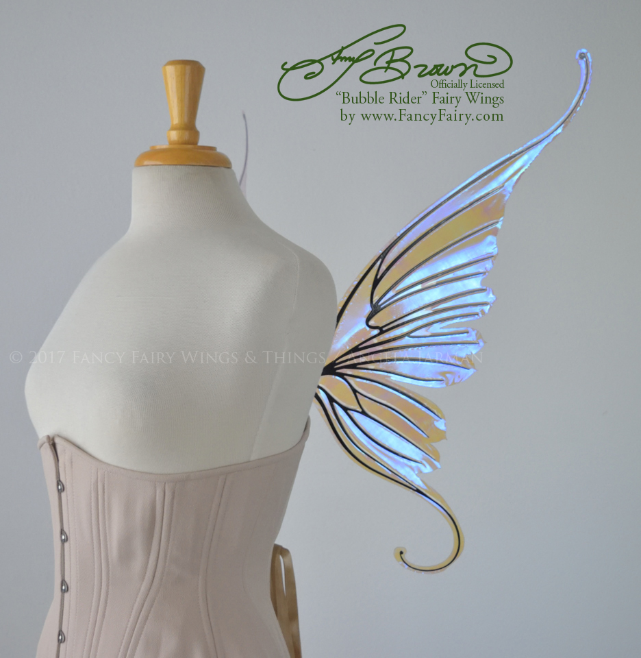 Amy Brown Ringmaster Iridescent Fairy Wings in Lilac with Black Veins