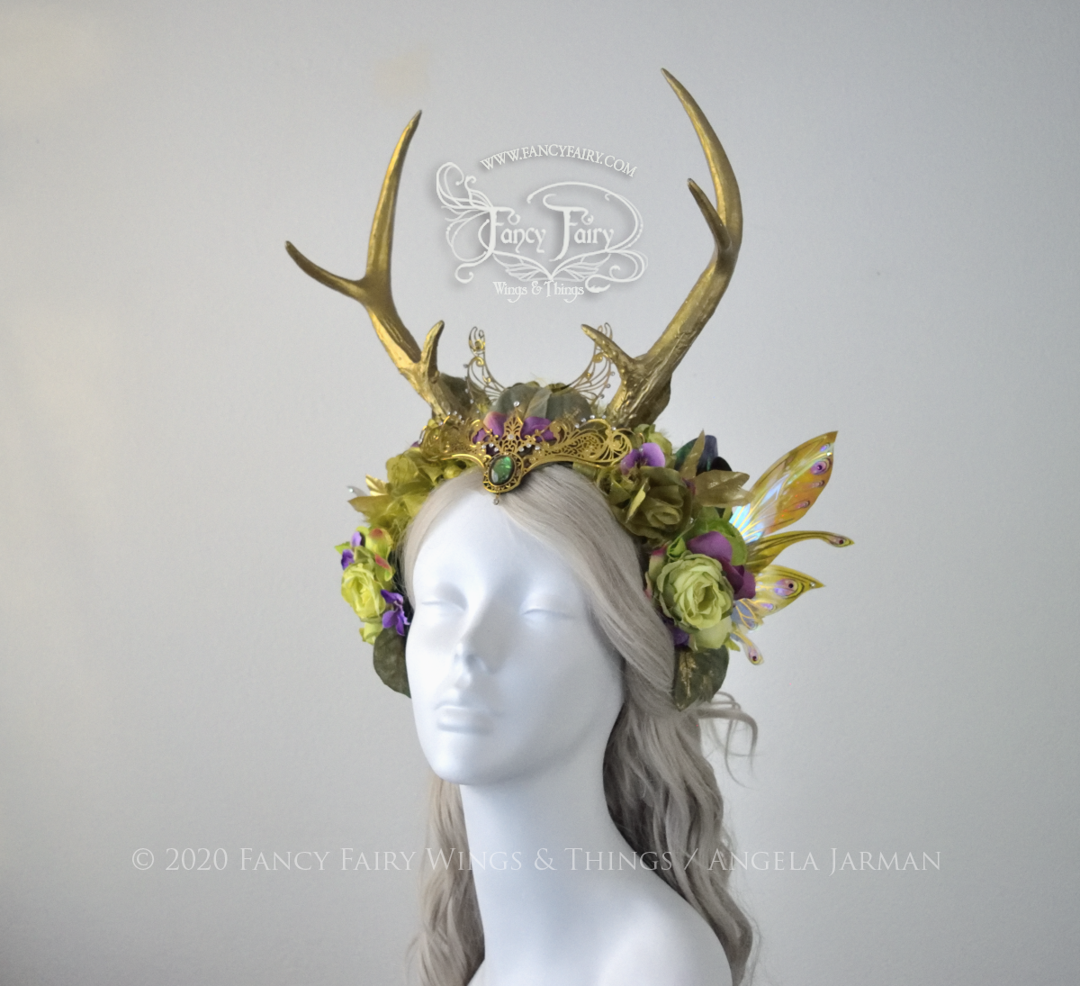 'Twilight Fairy' Winged Antler Headdress *Previously worn