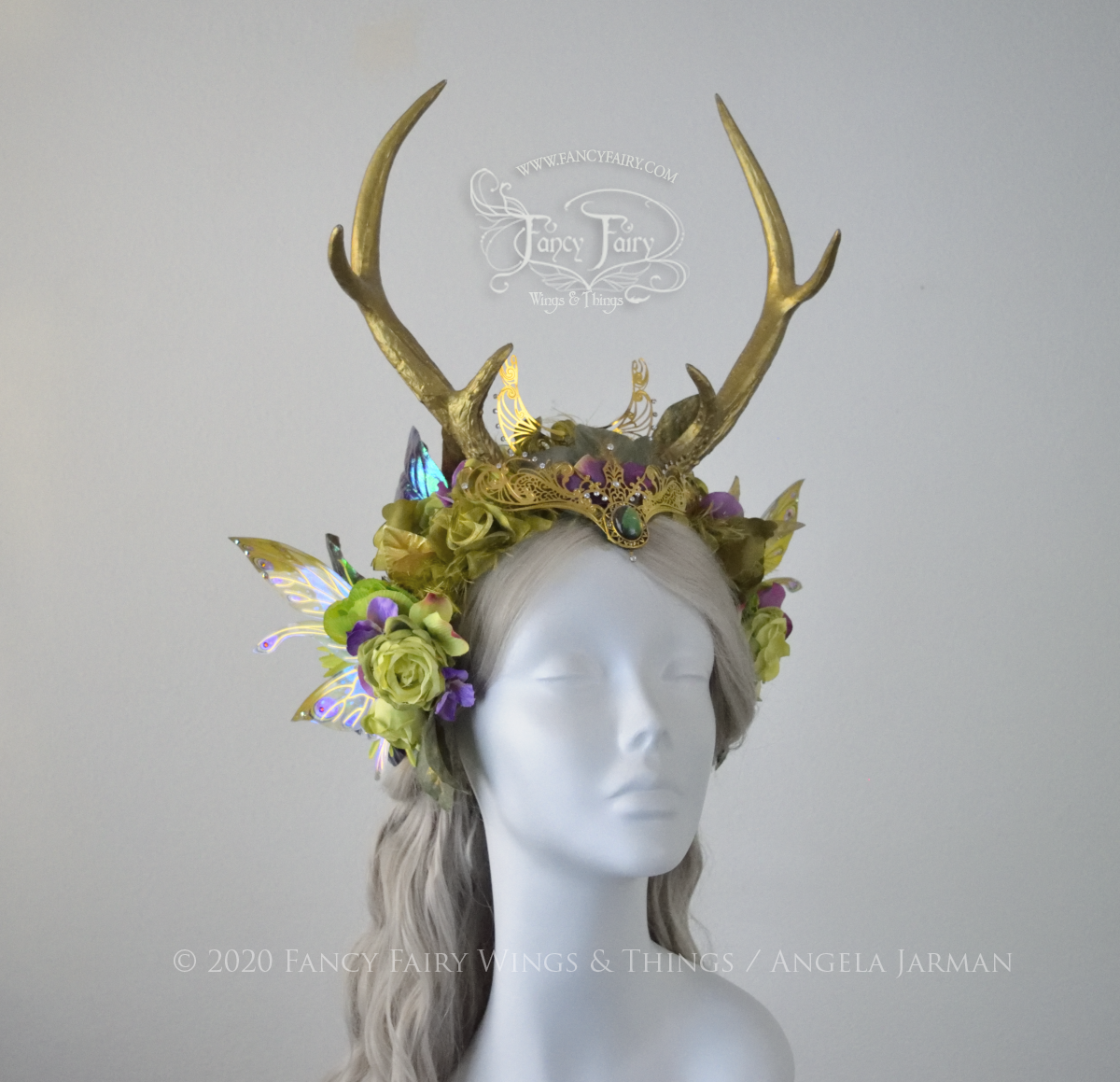 'Twilight Fairy' Winged Antler Headdress *Previously worn