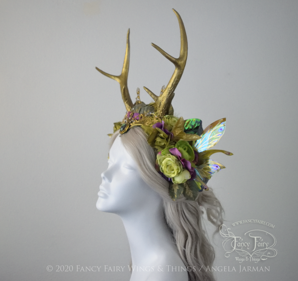 'Twilight Fairy' Winged Antler Headdress *Previously worn