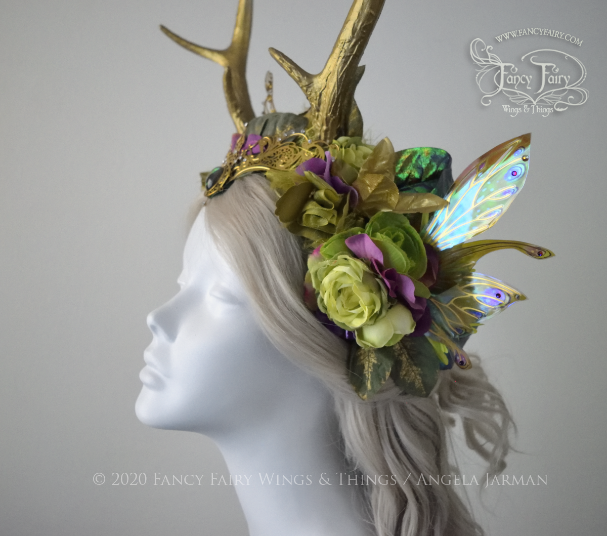 'Twilight Fairy' Winged Antler Headdress *Previously worn