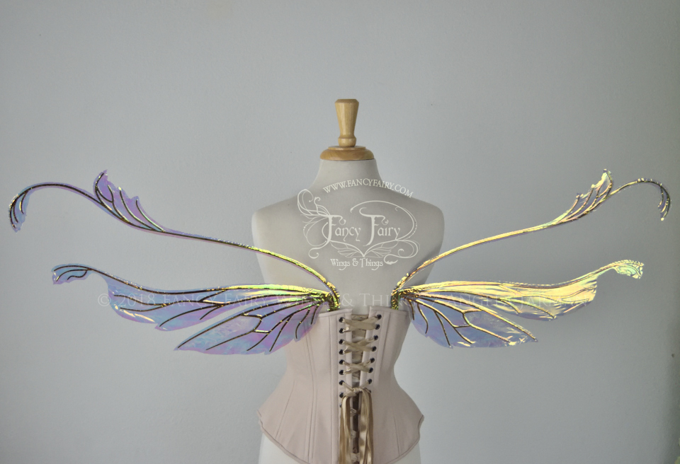 Vivienne Lower Panels Only Fairy Wings in clear Diamond Fire with Copper Veining
