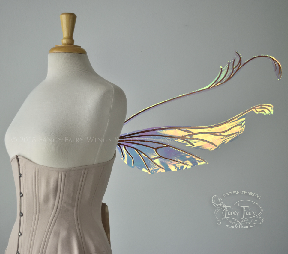 Vivienne Lower Panels Only Fairy Wings in clear Diamond Fire with Copper Veining