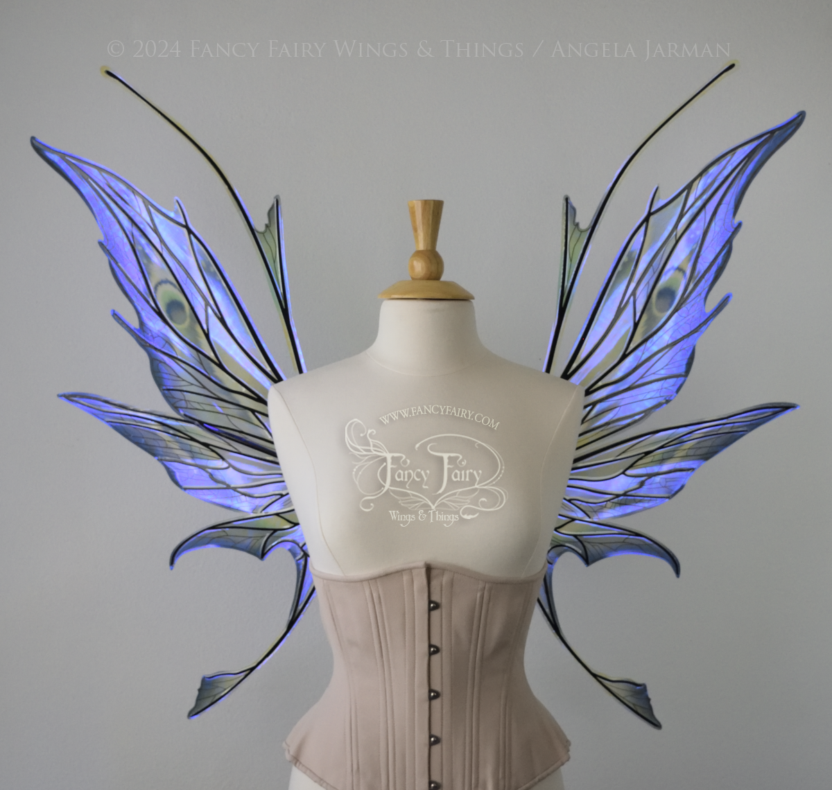 Made to Order Cosette Convertible Iridescent "Pix" Fairy Wings with Black veins