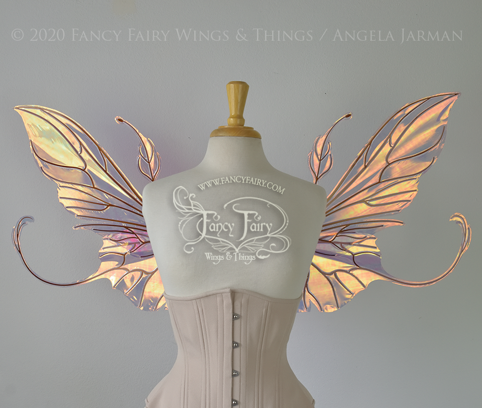 MTO Elvina Iridescent Convertible Fairy Wings in your choice of color