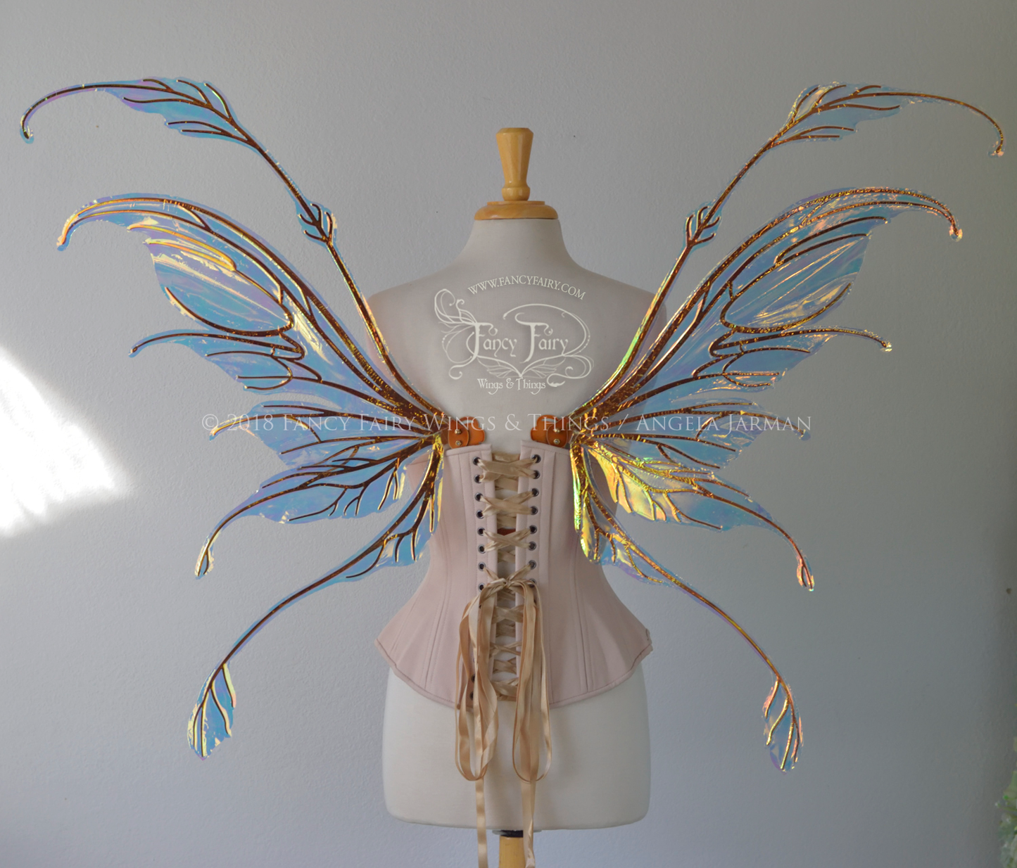 Made to Order Fauna Iridescent Convertible Fairy Wings in Your Choice of Film with Copper veins