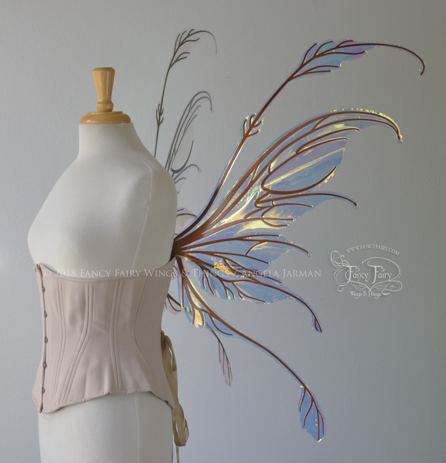 Made to Order Fauna Iridescent Convertible Fairy Wings in Your Choice of Film with Copper veins