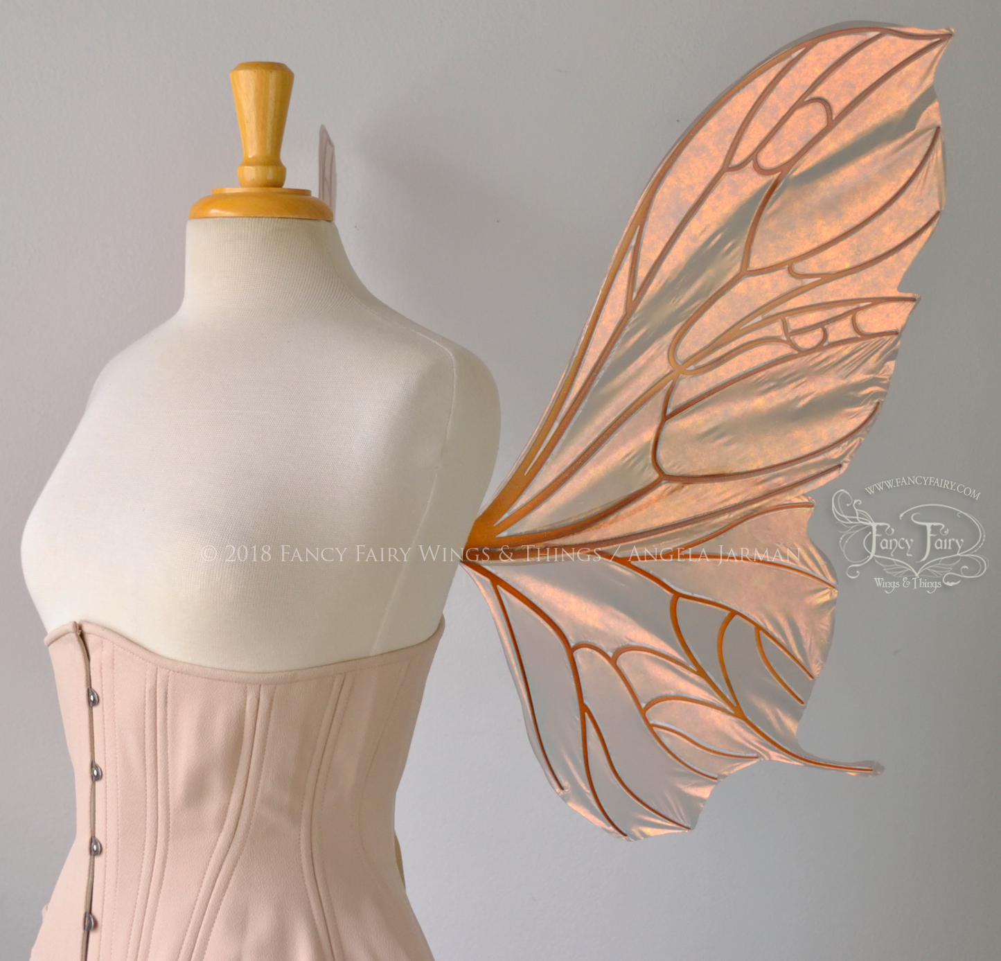 Made to Order Pansy Iridescent Convertible Fairy Wings in your color with Copper veins