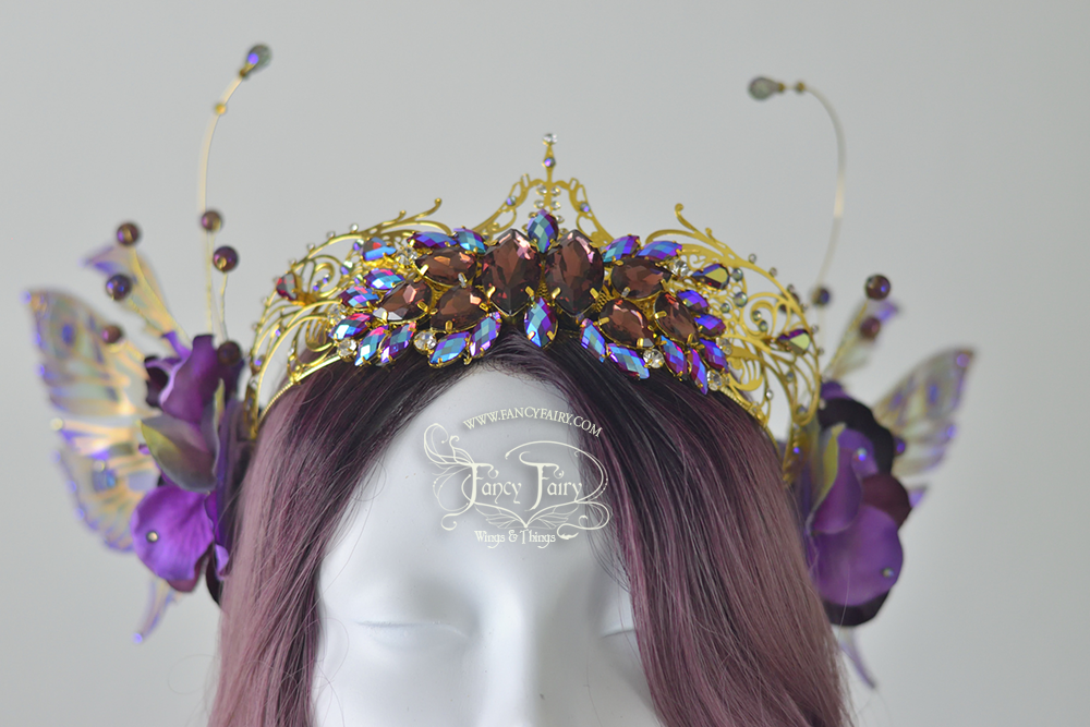 Amethyst Fairy Crown / Headdress with Aynia wings