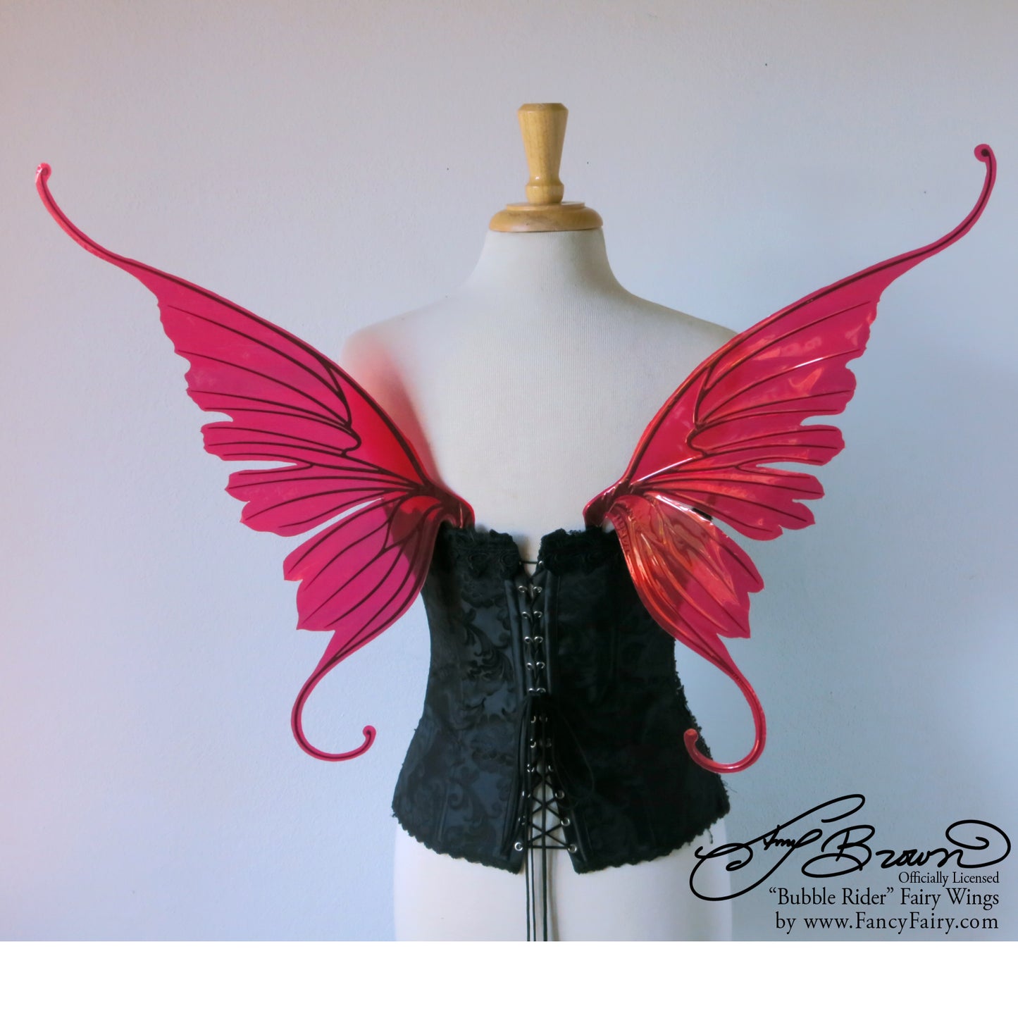 Amy Brown Ringmaster Iridescent Fairy Wings in Red with Black Veins