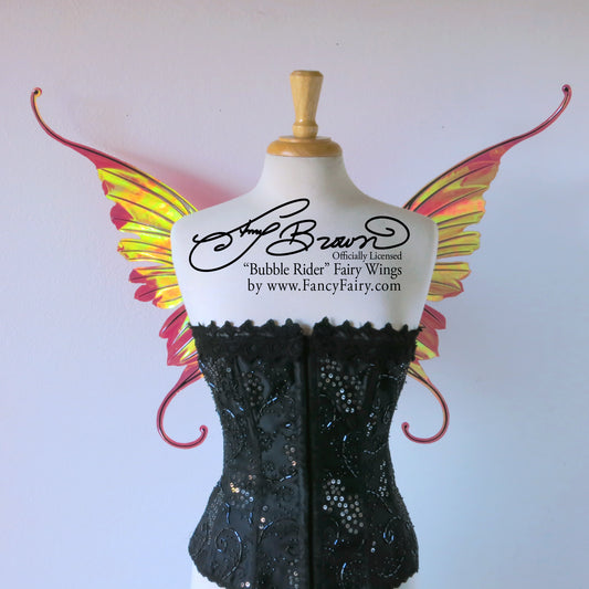 Amy Brown Ringmaster Iridescent Fairy Wings in Red with Black Veins