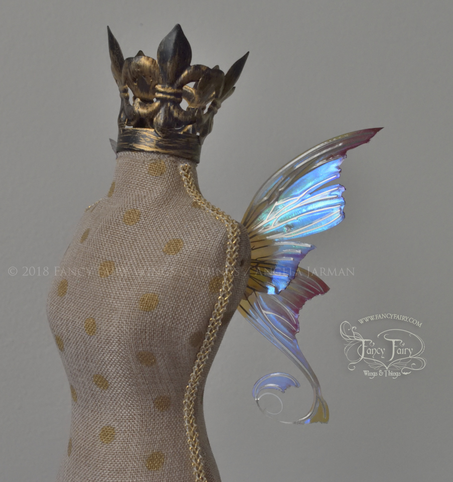Aphrodite 3 and 1/2 inch Doll & Accessory Fairy Wings in Sea Foam with Nickel Silver Veins