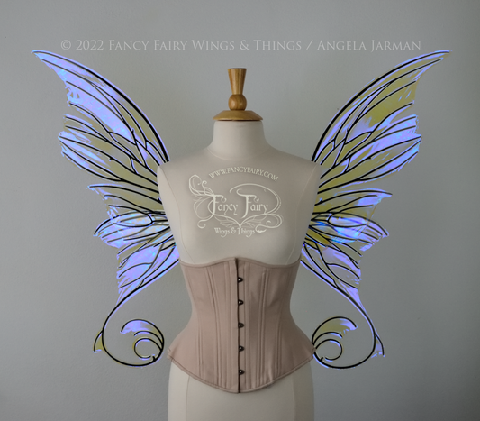 Aphrodite Convertible Iridescent Fairy Wings in Ultraviolet with Black Veins