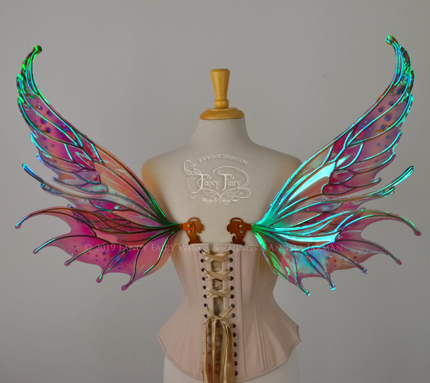 Aquatica "Phoenix" Gilded Iridescent Convertible Fairy Wings with Swarovski Crystals