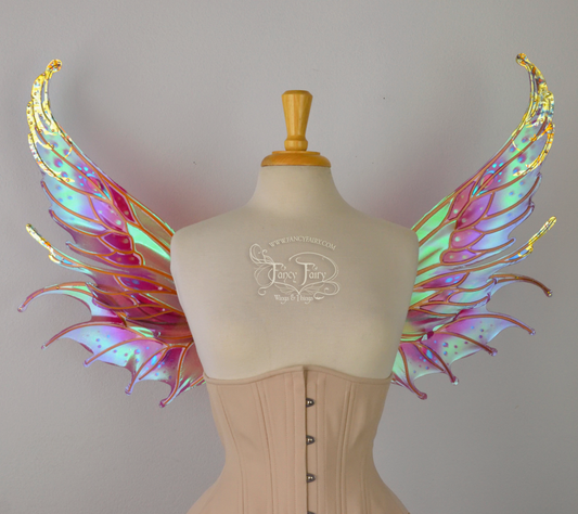 Aquatica "Phoenix" Gilded Iridescent Convertible Fairy Wings with Swarovski Crystals