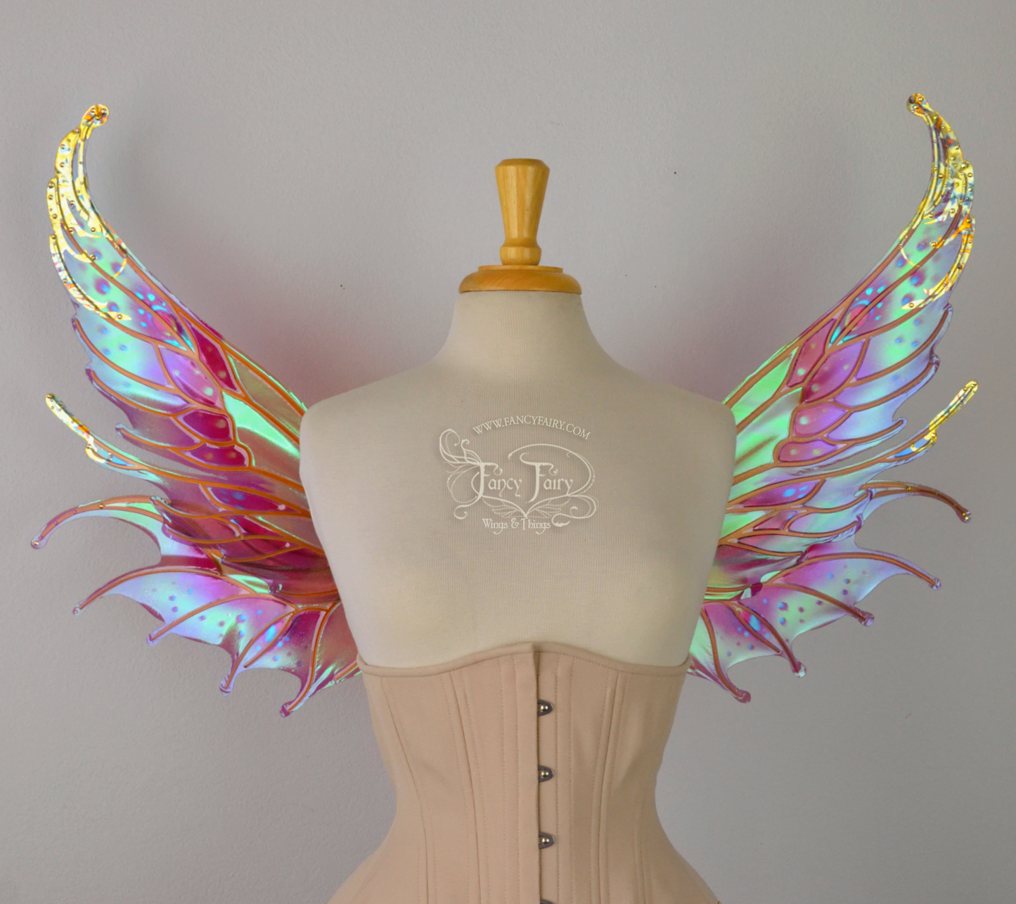 Aquatica "Phoenix" Gilded Iridescent Convertible Fairy Wings with Swarovski Crystals