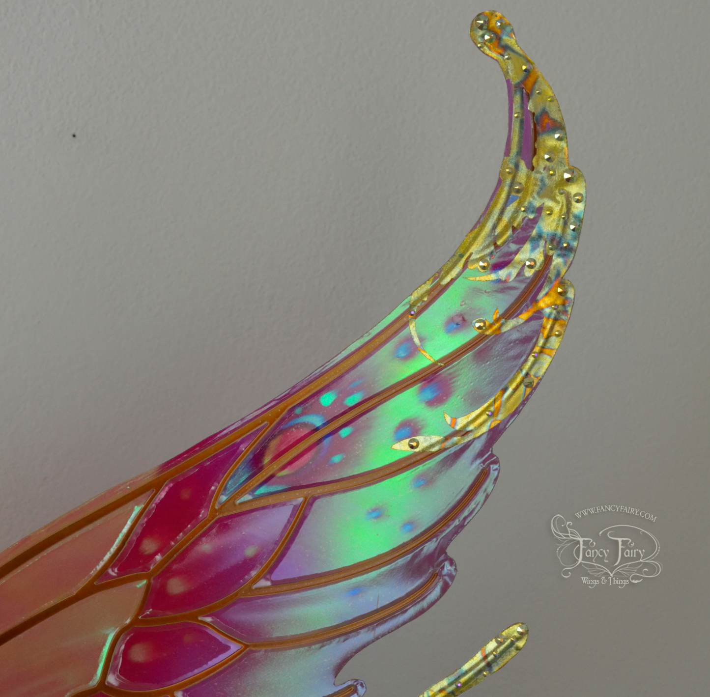 Aquatica "Phoenix" Gilded Iridescent Convertible Fairy Wings with Swarovski Crystals