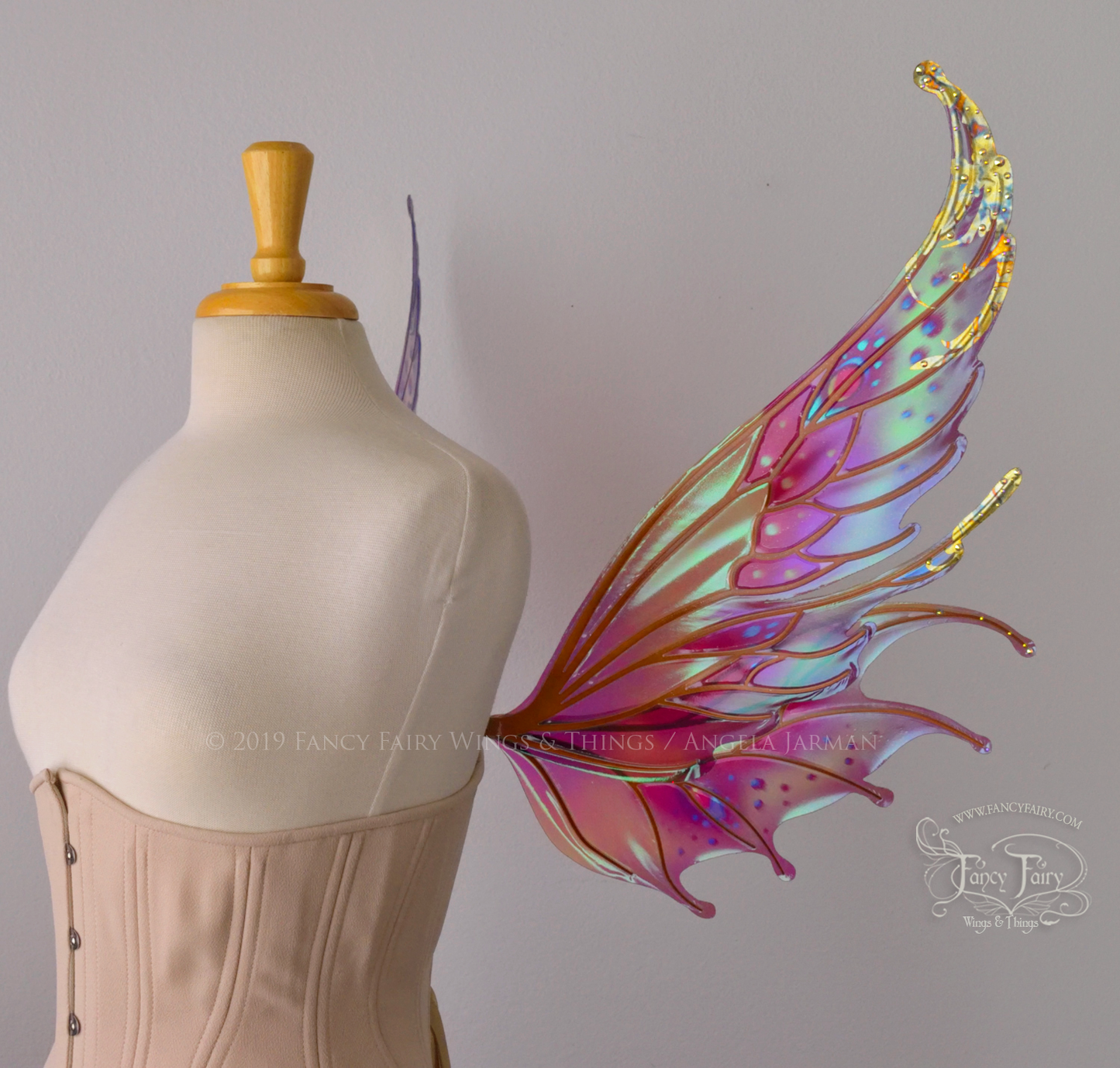 Aquatica "Phoenix" Gilded Iridescent Convertible Fairy Wings with Swarovski Crystals