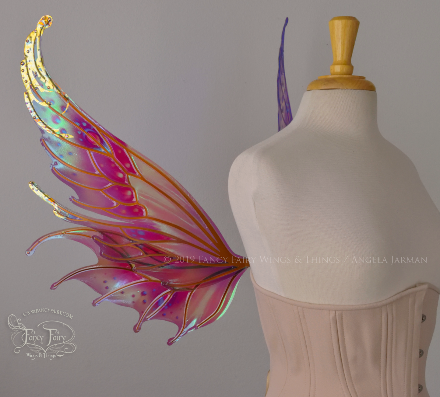 Aquatica "Phoenix" Gilded Iridescent Convertible Fairy Wings with Swarovski Crystals