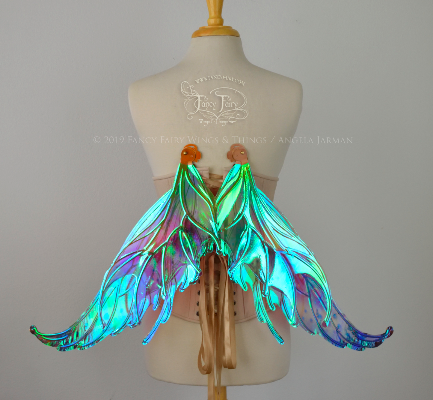 Aquatica "Phoenix" Gilded Iridescent Convertible Fairy Wings with Swarovski Crystals