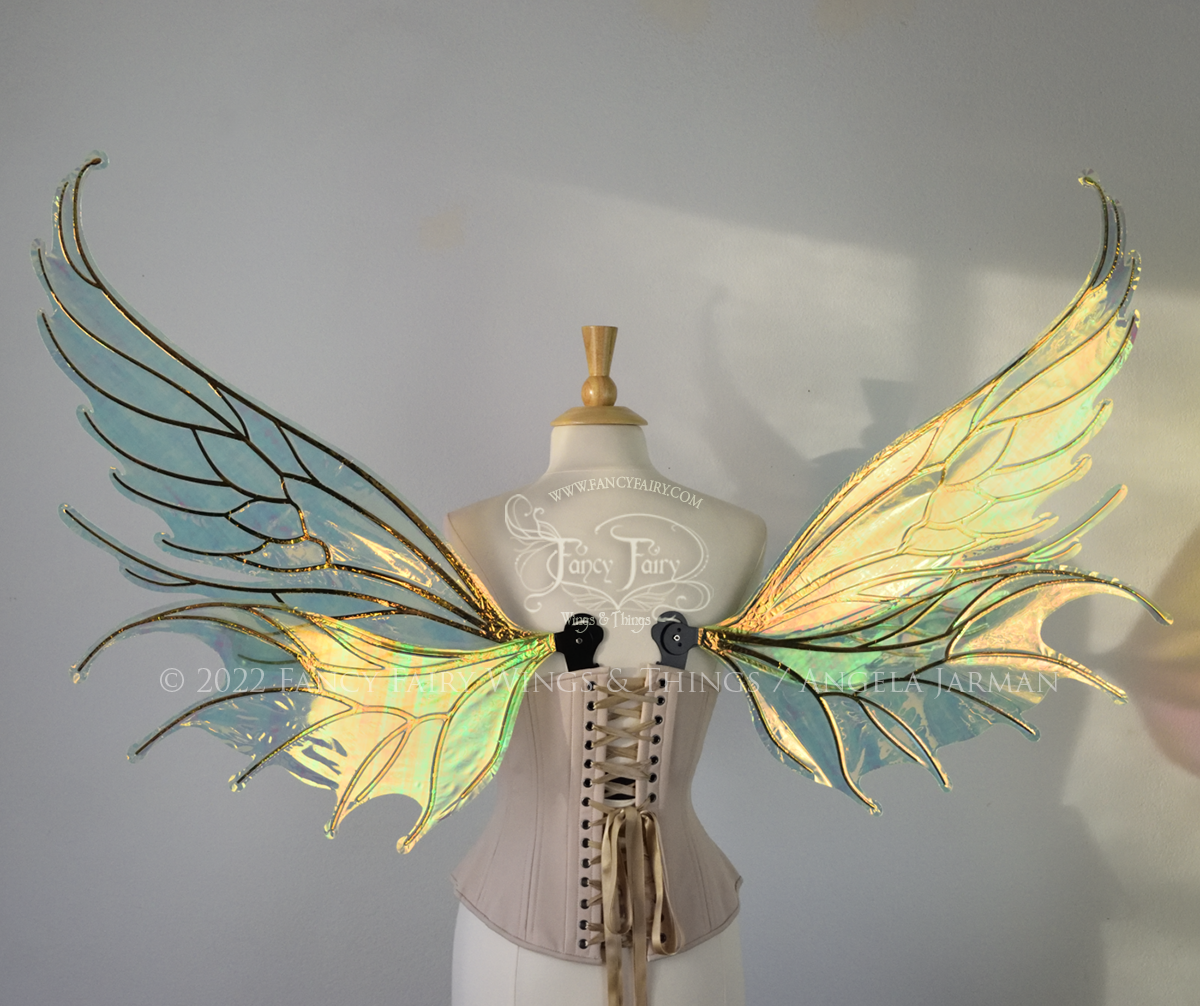 Made to Order Extra Large Aquatica Iridescent Convertible Fairy Wings in your colors