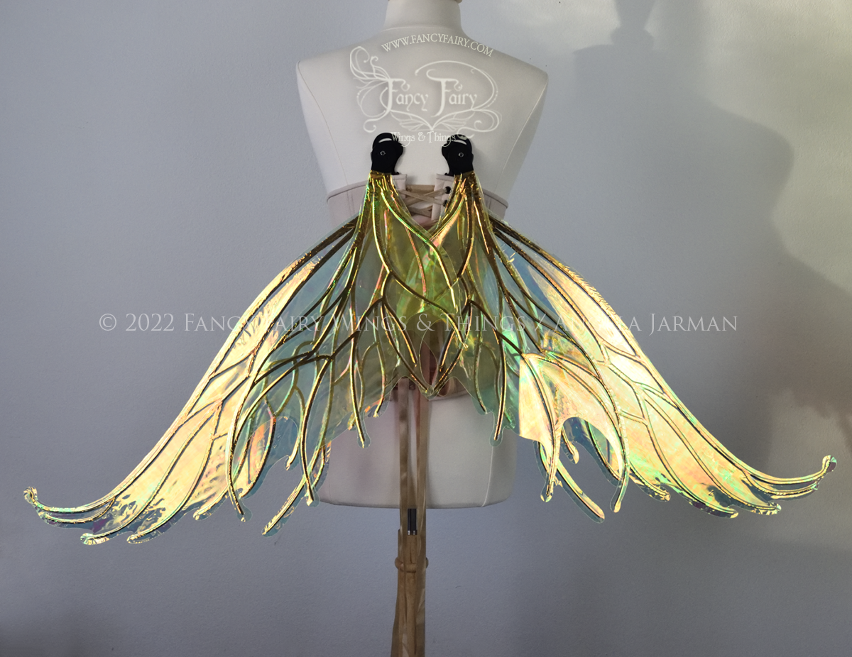 Made to Order Extra Large Aquatica Iridescent Convertible Fairy Wings in your colors