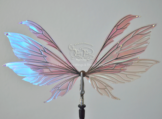 Aynia 5 inch Doll & Accessory Fairy Wings in Pastel Lilac with Silver Veins & AB Crystals