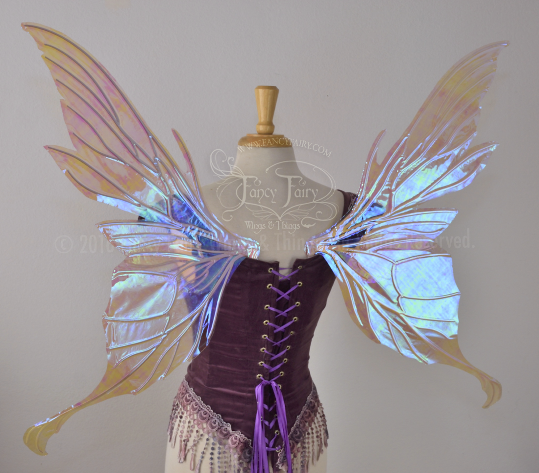 Morgana Iridescent Fairy Wings in Lilac with Pearl veins