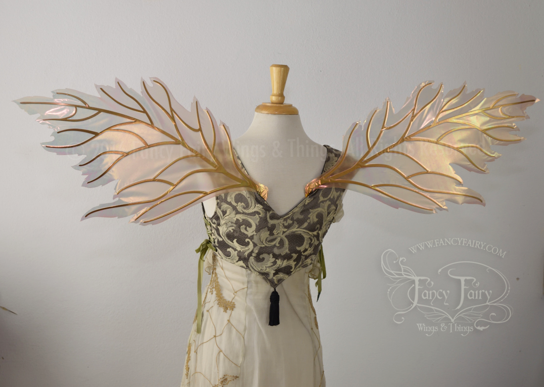 Rowan Iridescent Fairy Wings in Antique Copper with Gold veins